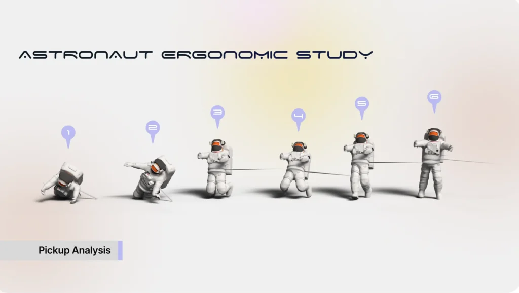 Pickup Analysis of an astronaut on moon (rendered)