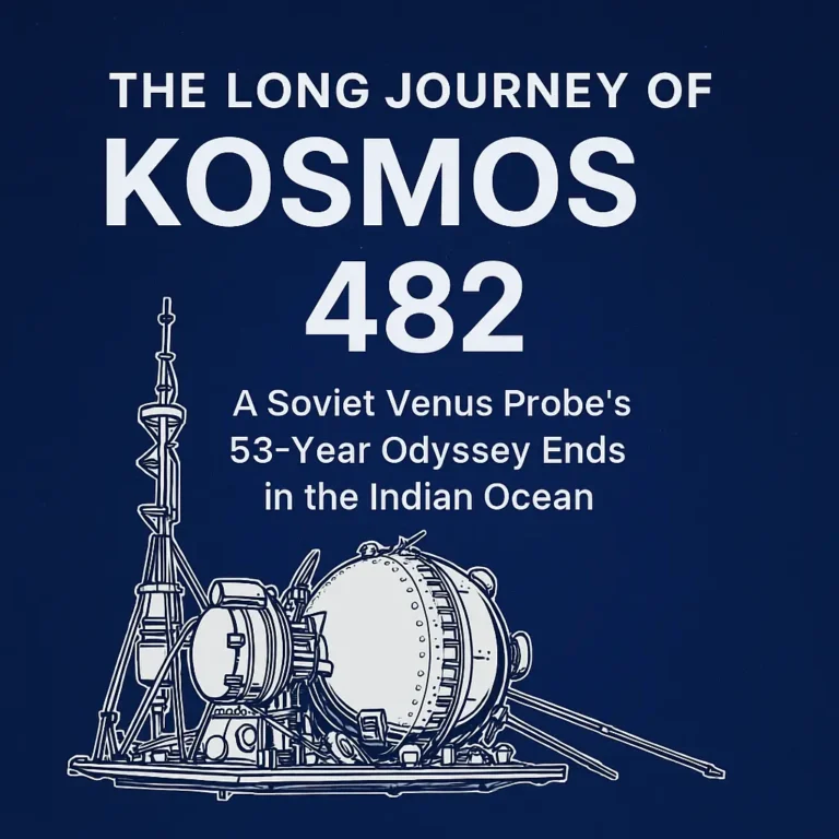 The Long Journey of Kosmos 482: A Soviet Venus Probe’s 53-Year Odyssey Ends in the Indian Ocean