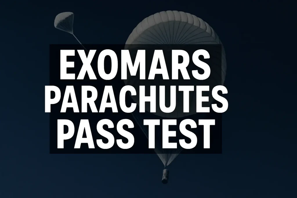 ExoMars parachutes rsuccessfully deployed