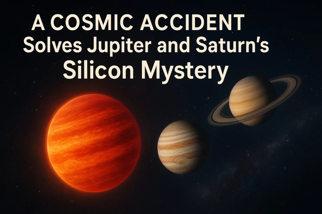 A Cosmic Accident Solves Jupiter and Saturn’s Silicon Mystery