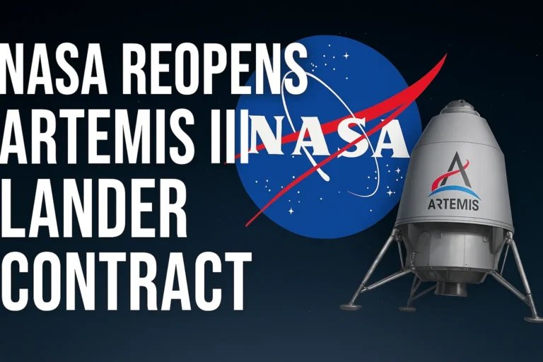 NASA Reopens Artemis III Lunar Lander Contract Amid Schedule Delays and Competitive Pressures