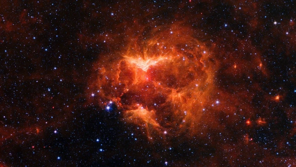 Jack-o'-lantern Nebula - Credits- NASA's Science Mission Directorate, NASA, Caltech, JPL